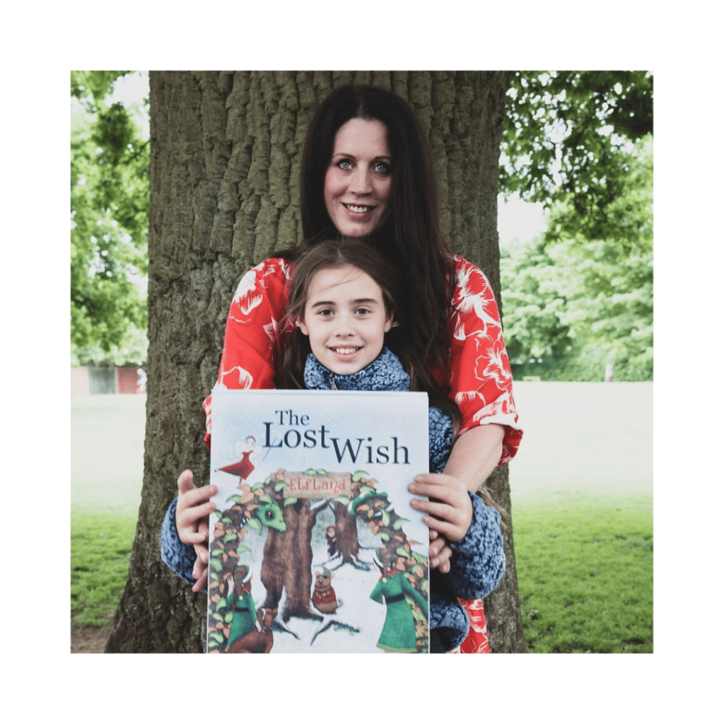 Clare Anderson, daughter Siena & Lost Wish Book (1)