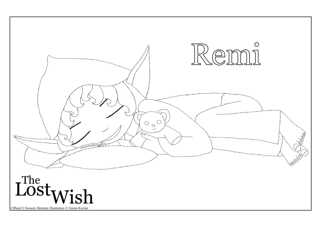 Remi Sleepy Elf Colouring